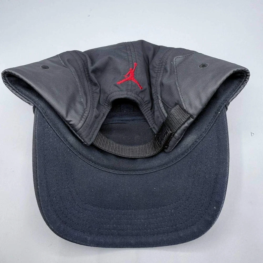 Air Jordan 5‎ Panel Hat Men Black Embroidered Jumpman Strap Back Cap